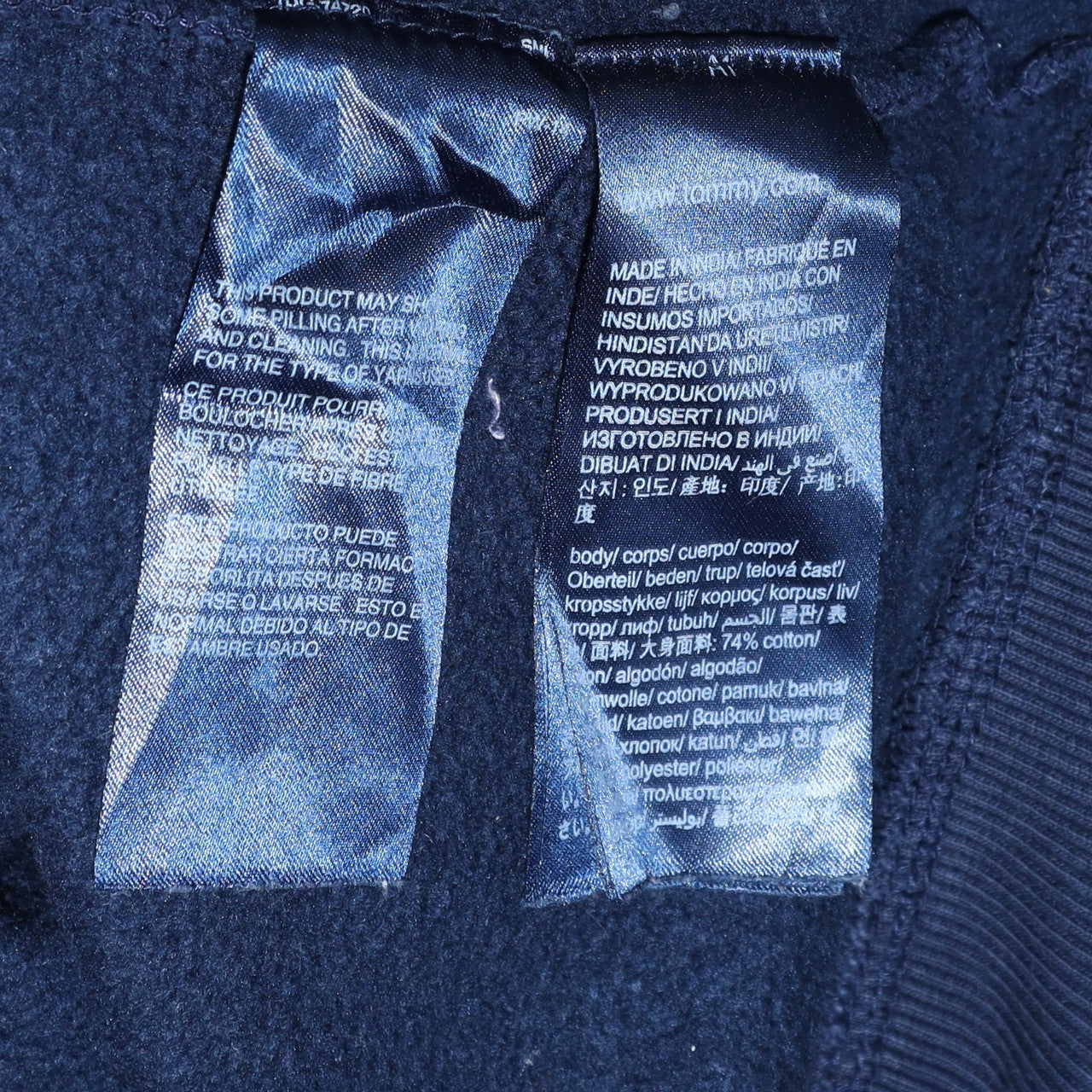 Mens UK Size M Tommy Jeans Blue Full Zip Sweatshirt