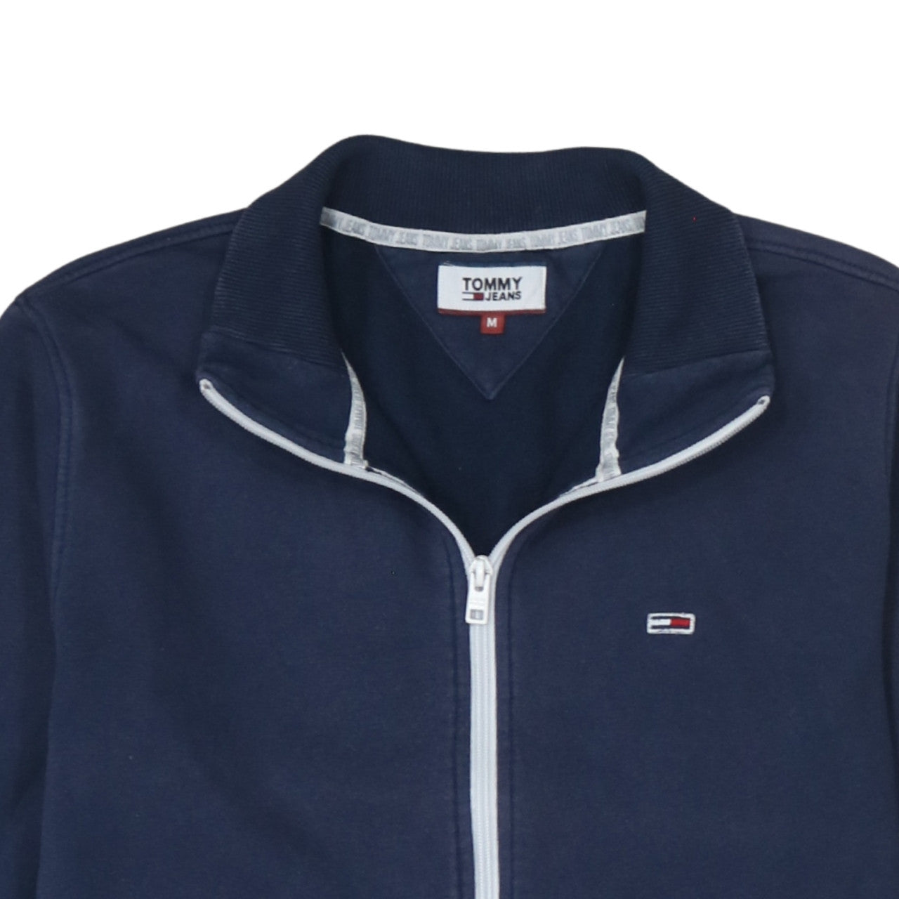 Mens UK Size M Tommy Jeans Blue Full Zip Sweatshirt