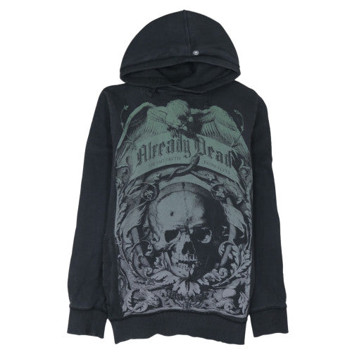 Mens UK Size L FLY53 Black Pullover Hoodie