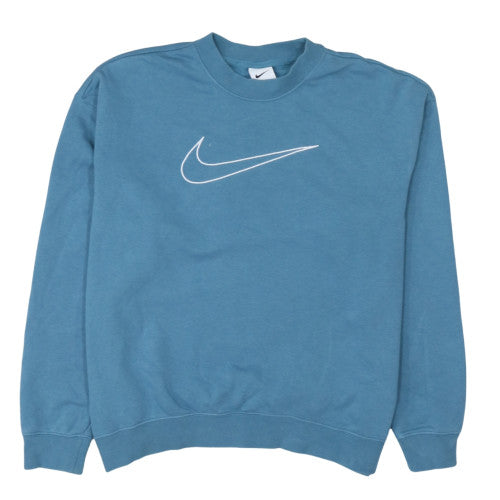 Womens UK Size S Nike Blue Pullover Sweatshirt