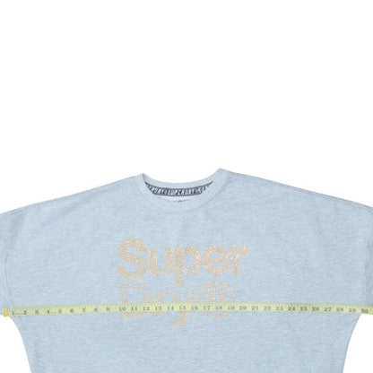 Womens UK Size XL Superdry Blue Pullover Sweatshirt