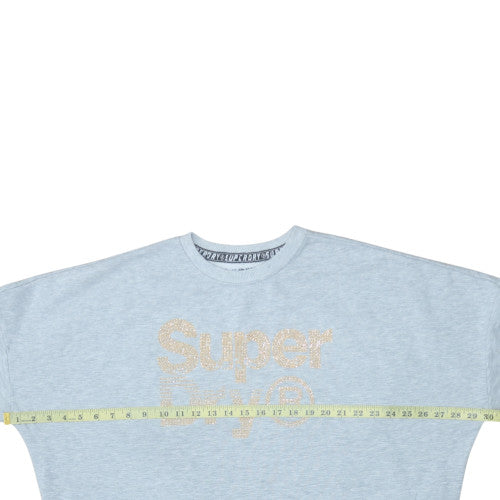 Womens UK Size XL Superdry Blue Pullover Sweatshirt