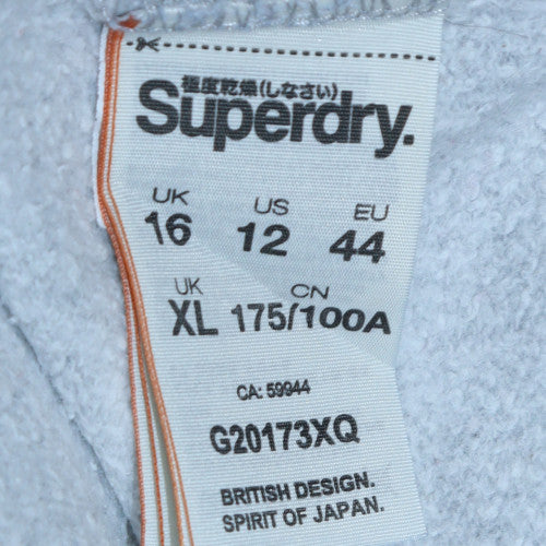 Womens UK Size XL Superdry Blue Pullover Sweatshirt