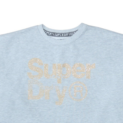 Womens UK Size XL Superdry Blue Pullover Sweatshirt