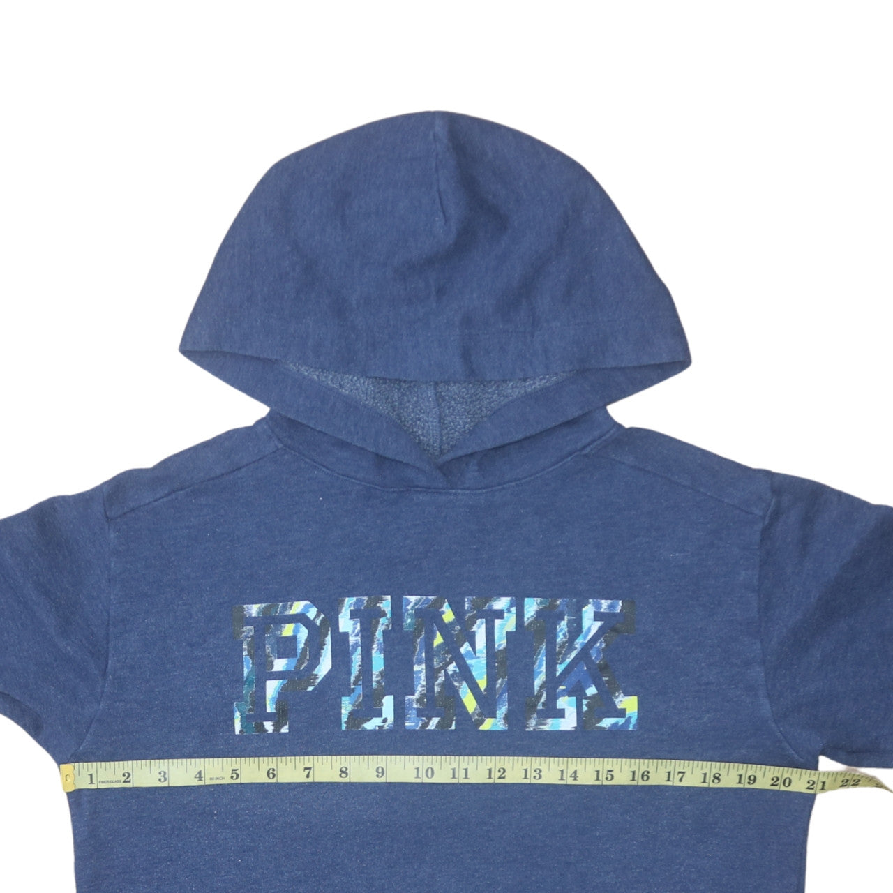 Womens UK Size S Victoria's Secret PINK Blue Pullover Hoodie