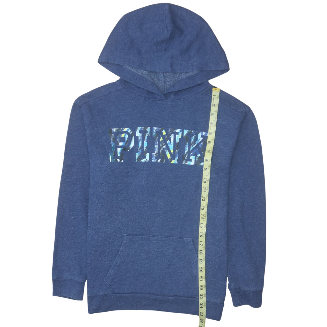Womens UK Size S Victoria's Secret PINK Blue Pullover Hoodie