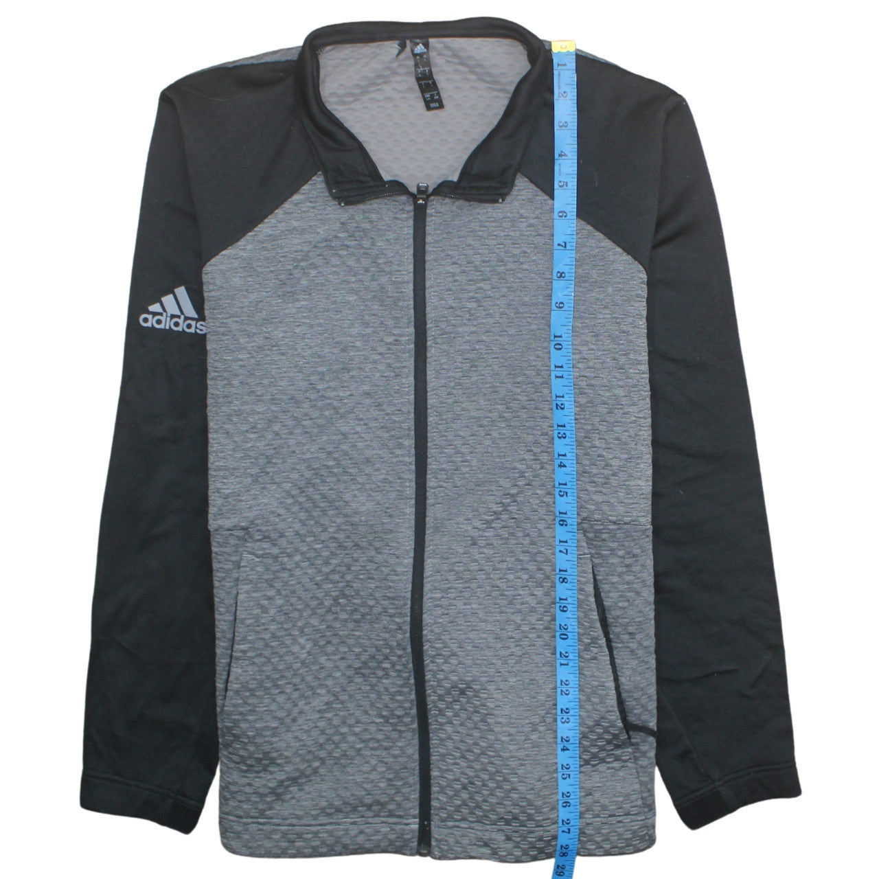 Mens UK Size L adidas Grey Full Zip Sweatshirt
