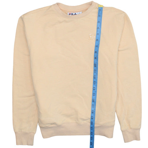 Womens UK Size XS FILA Beige Pullover Sweatshirt