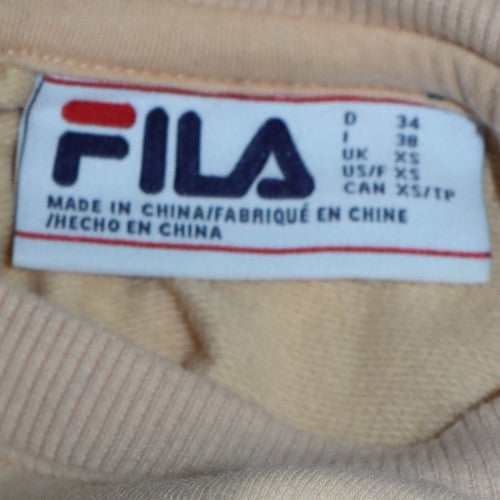 Womens UK Size XS FILA Beige Pullover Sweatshirt