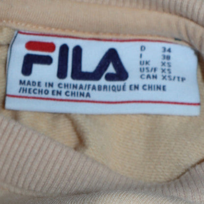 Womens UK Size XS FILA Beige Pullover Sweatshirt