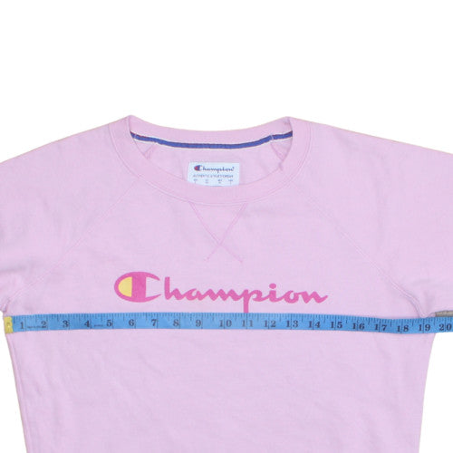 Womens UK Size S Champion Pink Pullover Sweatshirt