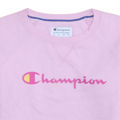 Womens UK Size S Champion Pink Pullover Sweatshirt