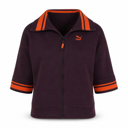 Puma Womens Purple Orange Track Jacket Size 10 Full Zip Sportswear