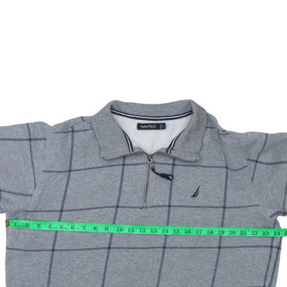 Mens UK Size L Nautica Grey Henley Sweatshirt