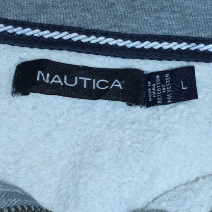 Mens UK Size L Nautica Grey Henley Sweatshirt