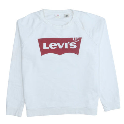 Mens UK Size L Levi's White Pullover Sweatshirt