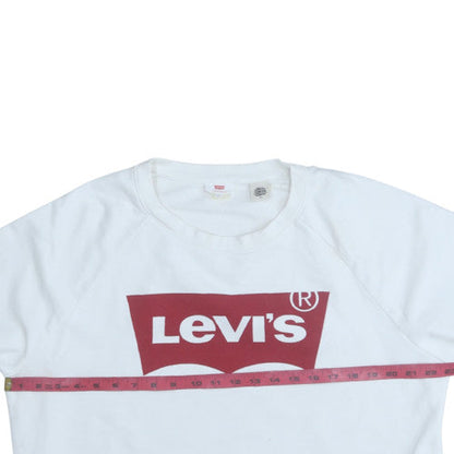 Mens UK Size L Levi's White Pullover Sweatshirt