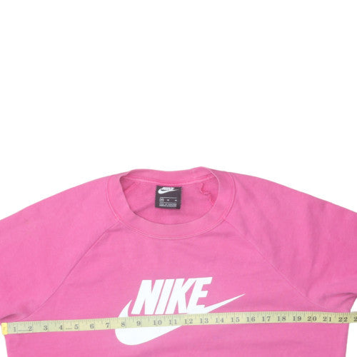 Womens UK Size M Nike Pink Pullover Sweatshirt