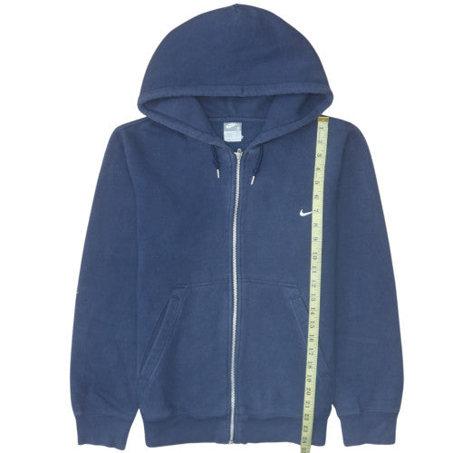 Mens UK Size S Nike Blue Full Zip Hoodie