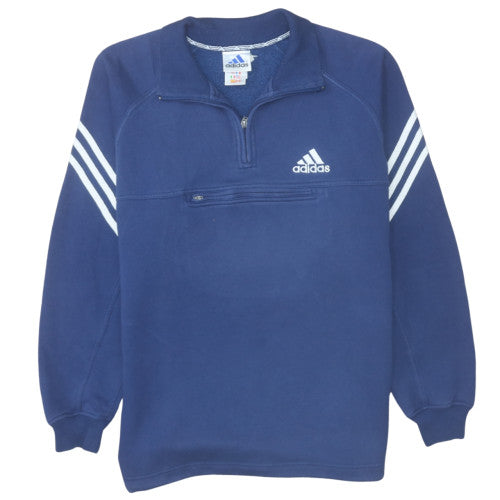 Mens UK Size S adidas Blue Pullover Sweatshirt