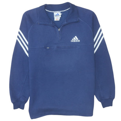 Mens UK Size S adidas Blue Pullover Sweatshirt