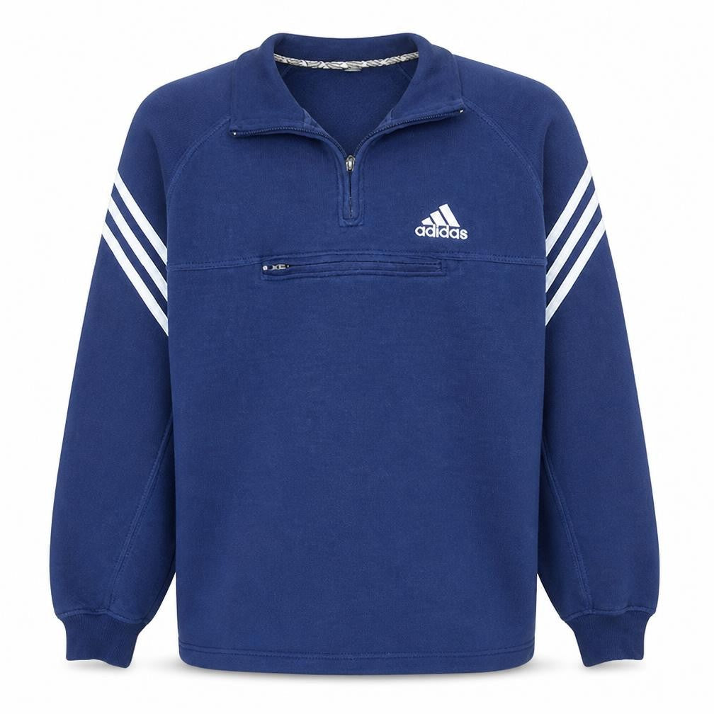 Mens UK Size S adidas Blue Pullover Sweatshirt