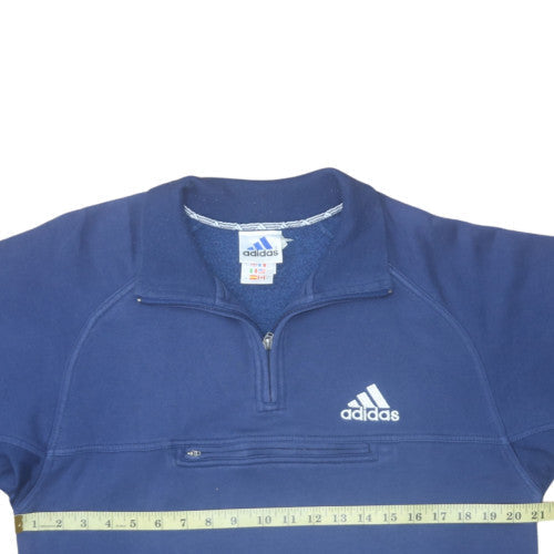 Mens UK Size S adidas Blue Pullover Sweatshirt