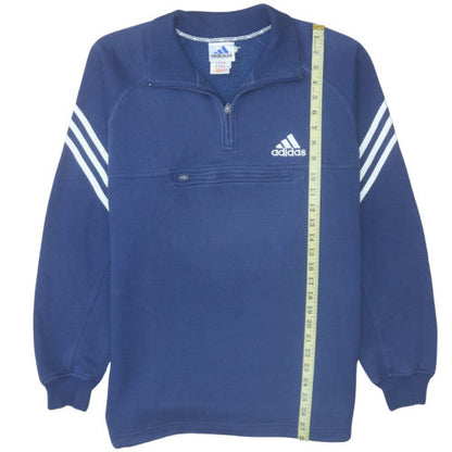 Mens UK Size S adidas Blue Pullover Sweatshirt