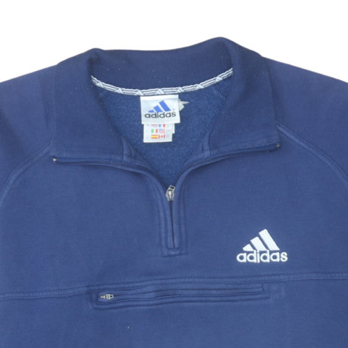 Mens UK Size S adidas Blue Pullover Sweatshirt