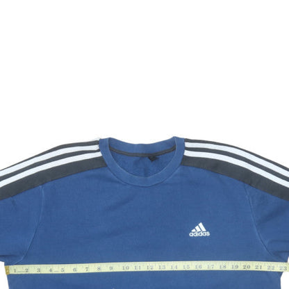Mens UK Size L adidas Blue Pullover Sweatshirt