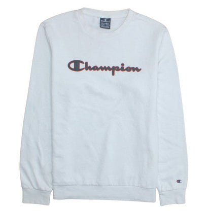Champion Boys White 2XL Pullover Sweatshirt with Logo Detail