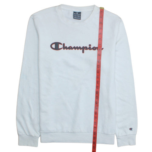 Champion Boys White 2XL Pullover Sweatshirt with Logo Detail