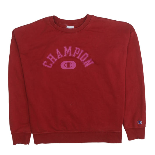 Womens UK Size L Champion Red Pullover Sweatshirt