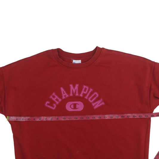Womens UK Size L Champion Red Pullover Sweatshirt
