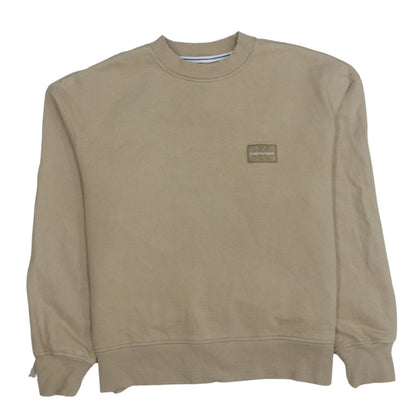 Mens UK Size S Calvin Klein Jeans Beige Pullover Sweatshirt