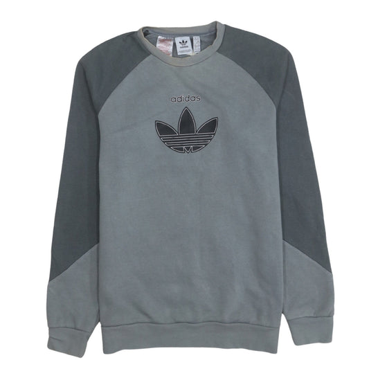 adidas Boys Grey Crew Neck Pullover Sweatshirt Size 16 Years