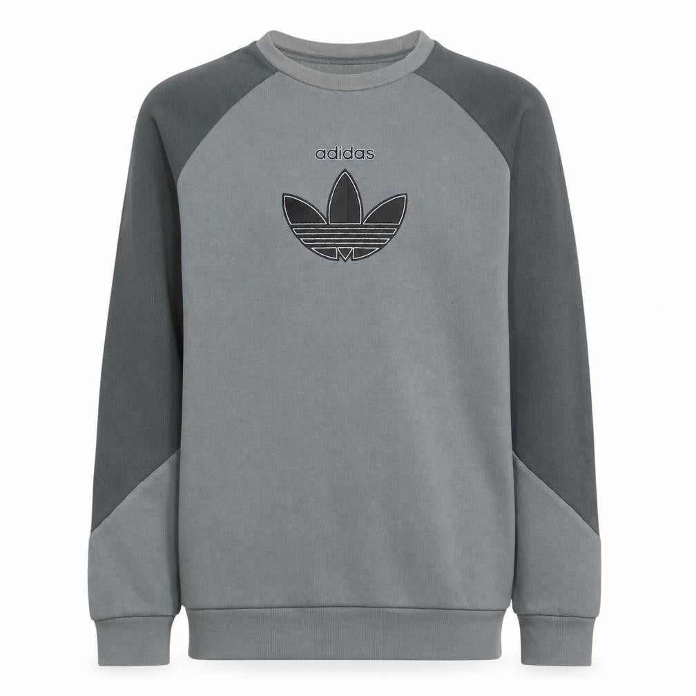 adidas Boys Grey Crew Neck Pullover Sweatshirt Size 16 Years