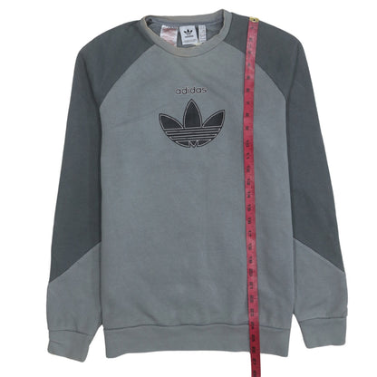 adidas Boys Grey Crew Neck Pullover Sweatshirt Size 16 Years
