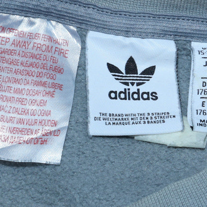 adidas Boys Grey Crew Neck Pullover Sweatshirt Size 16 Years
