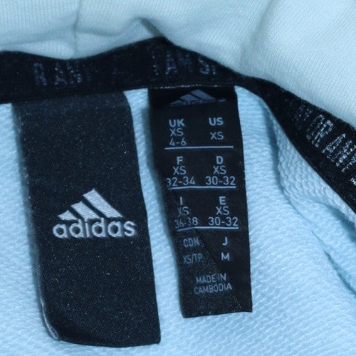 Womens UK Size XS adidas Blue Pullover Hoodie