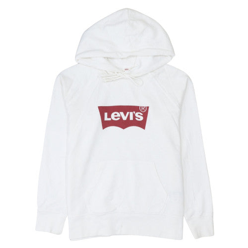 Mens UK Size M Levi's White Pullover Hoodie