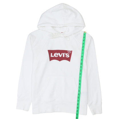 Mens UK Size M Levi's White Pullover Hoodie