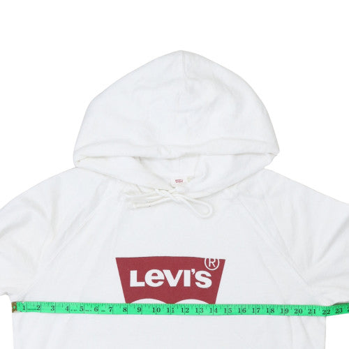 Mens UK Size M Levi's White Pullover Hoodie