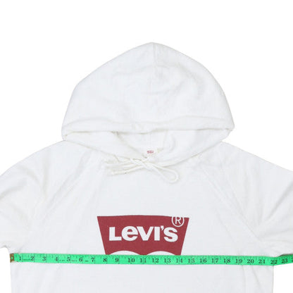 Mens UK Size M Levi's White Pullover Hoodie