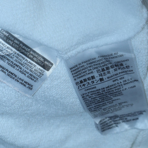 Mens UK Size M Levi's White Pullover Hoodie