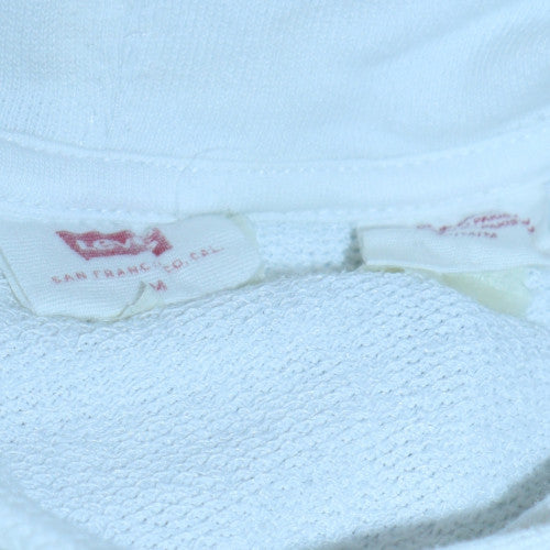 Mens UK Size M Levi's White Pullover Hoodie