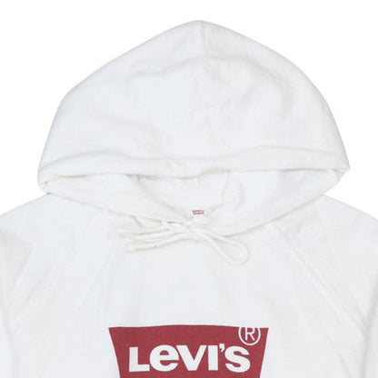 Mens UK Size M Levi's White Pullover Hoodie