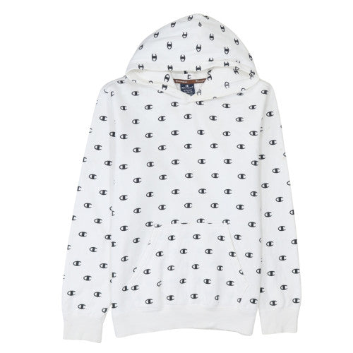 Mens UK Size M Champion White Pullover Hoodie