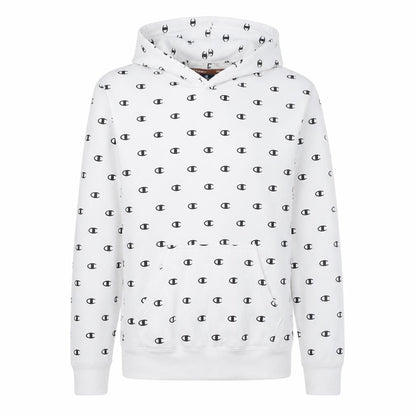 Mens UK Size M Champion White Pullover Hoodie