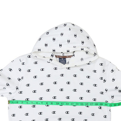 Mens UK Size M Champion White Pullover Hoodie